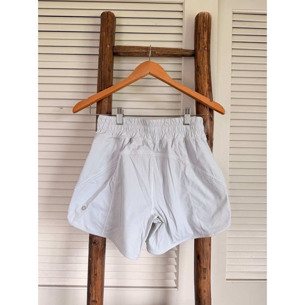 Lululemon Track That Mid-Rise Shorts Womens 6 Grey  Athletic Lined - Picture 2 of 4